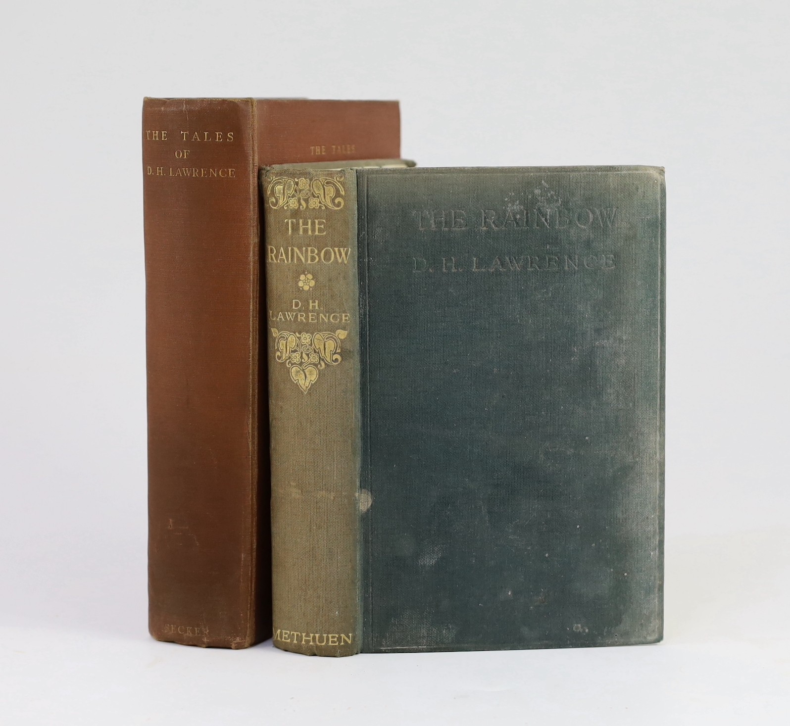 Lawrence, D.H - 2 Works - The Rainbow, 1st edition, 8vo, original cloth, Methuen & Co. Ltd., London, 1915 and The Tales of D.H. Lawrence, 8vo, original cloth, Martin Secker, London, 1934